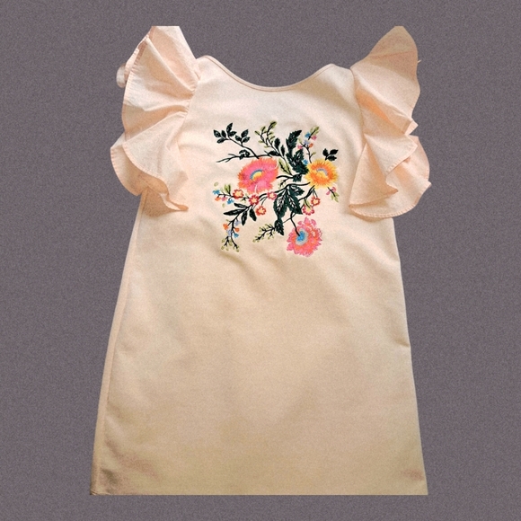 Zara Floral Mini Dress Embroidered Small - Picture 2 of 14